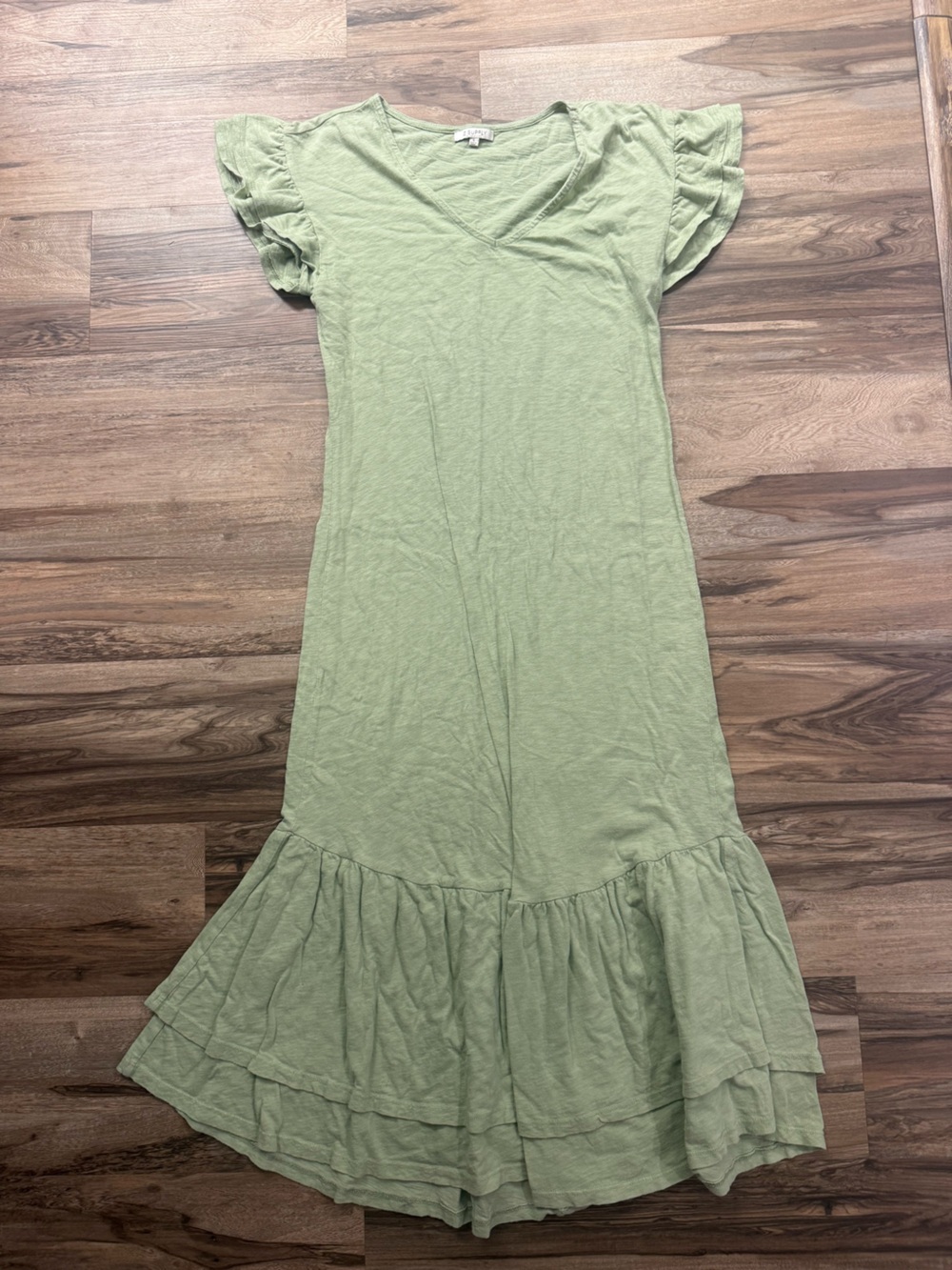 Z Supply Ruffled Sage Green Dress